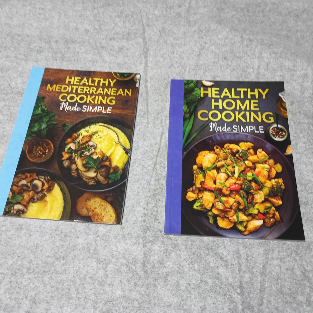 Made Simple Cookbooks Healthy Mediterranean + Healthy Home Cooking 2 set